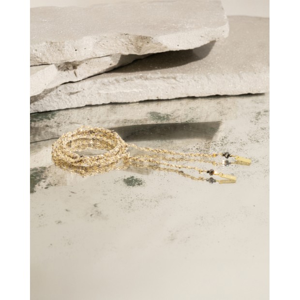 Marie Laure Chamorel ilgas sidabro kaklo papuošalas 